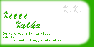 kitti kulka business card